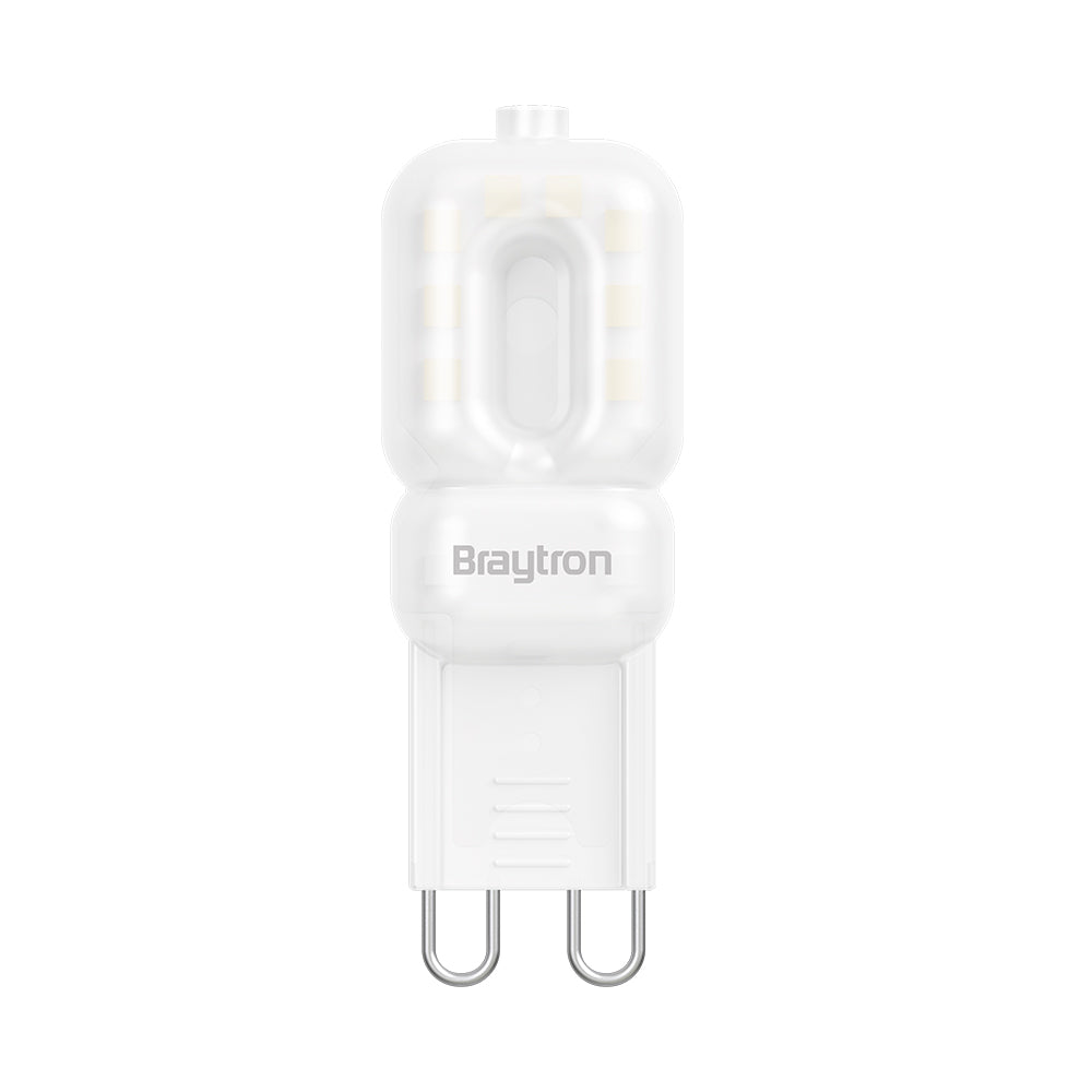 Cápsula LED G9 de Braytron, 3W regulable, 3000K blanco cálido, 260 lúmenes, ángulo de haz de 240°, 220-240V