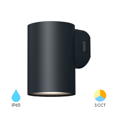 Braytron LED utomhusvägglampa 9W 900 lumen IP65 grå 38° strålvinkel