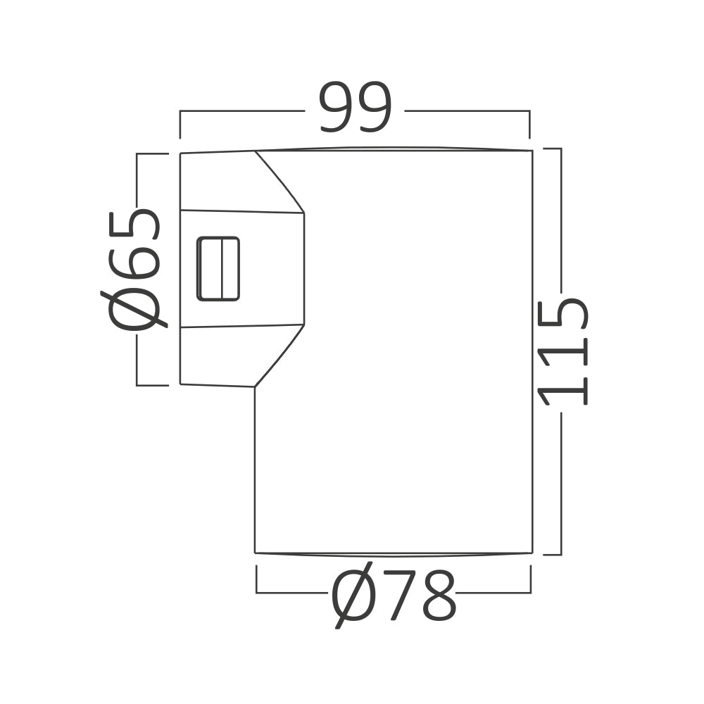 Braytron lampada da parete LED per esterni 9W 900 lumen IP65 grigia angolo di apertura 38°