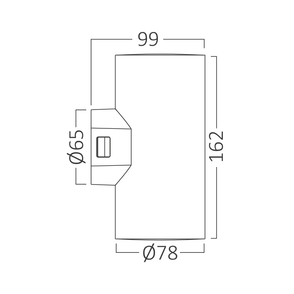 Braytron lampada da parete LED per esterni 2x9W IP65 3IN1 1780 lumen grigio