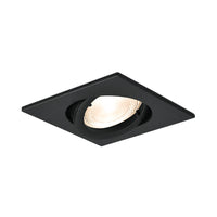 braytron vierkante zwarte inbouwspot 35w, aluminium, ip20, binnen gu10, mr16