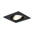 braytron vierkante zwarte inbouwspot 35w, aluminium, ip20, binnen gu10, mr16