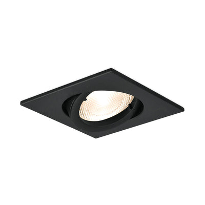 braytron kvadratisk svart infälld spotlight 35w, aluminium, ip20, inomhus gu10, mr16