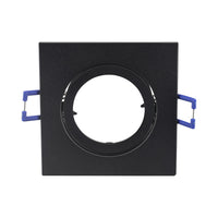 braytron vierkante zwarte inbouwspot 35w, aluminium, ip20, binnen gu10, mr16
