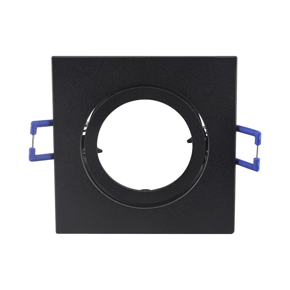 braytron vierkante zwarte inbouwspot 35w, aluminium, ip20, binnen gu10, mr16