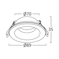 Faretto ad incasso Braytron GU10 35W bianco IP54 illuminazione interna
