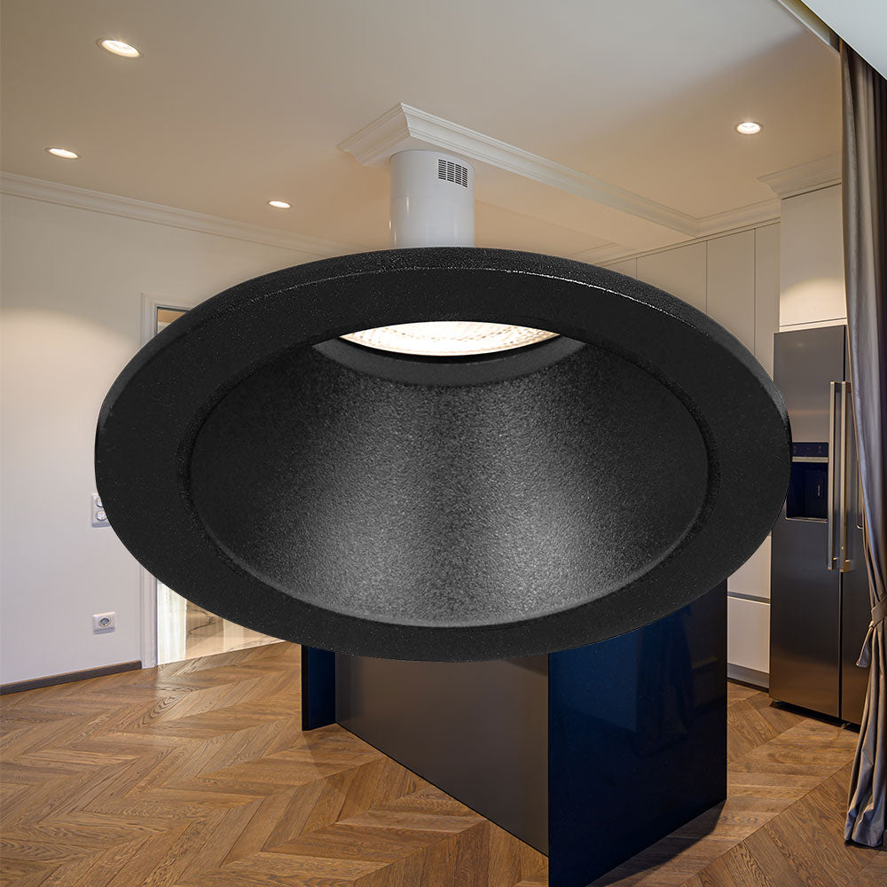Faretto da interno Braytron, attacco MR16, 35W, alluminio nero, diametro 85mm