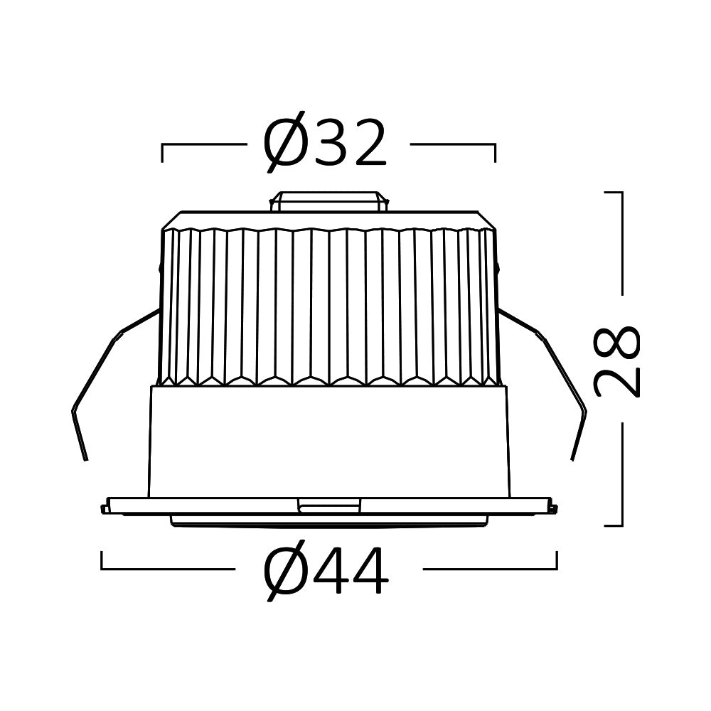 Faretto LED Braytron 3W 3000K bianco caldo IP54 fascio 38° 210 lumen non dimmerabile