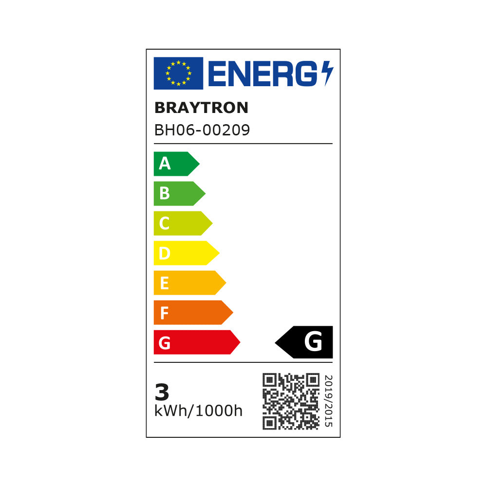 Faretto LED Braytron 3W 3000K bianco caldo IP54 fascio 38° 210 lumen non dimmerabile
