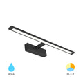 Lampada da specchio LED Braytron 12W, 900 lumen, CCT 3-in-1, IP44, alluminio nero, lunghezza 600 mm