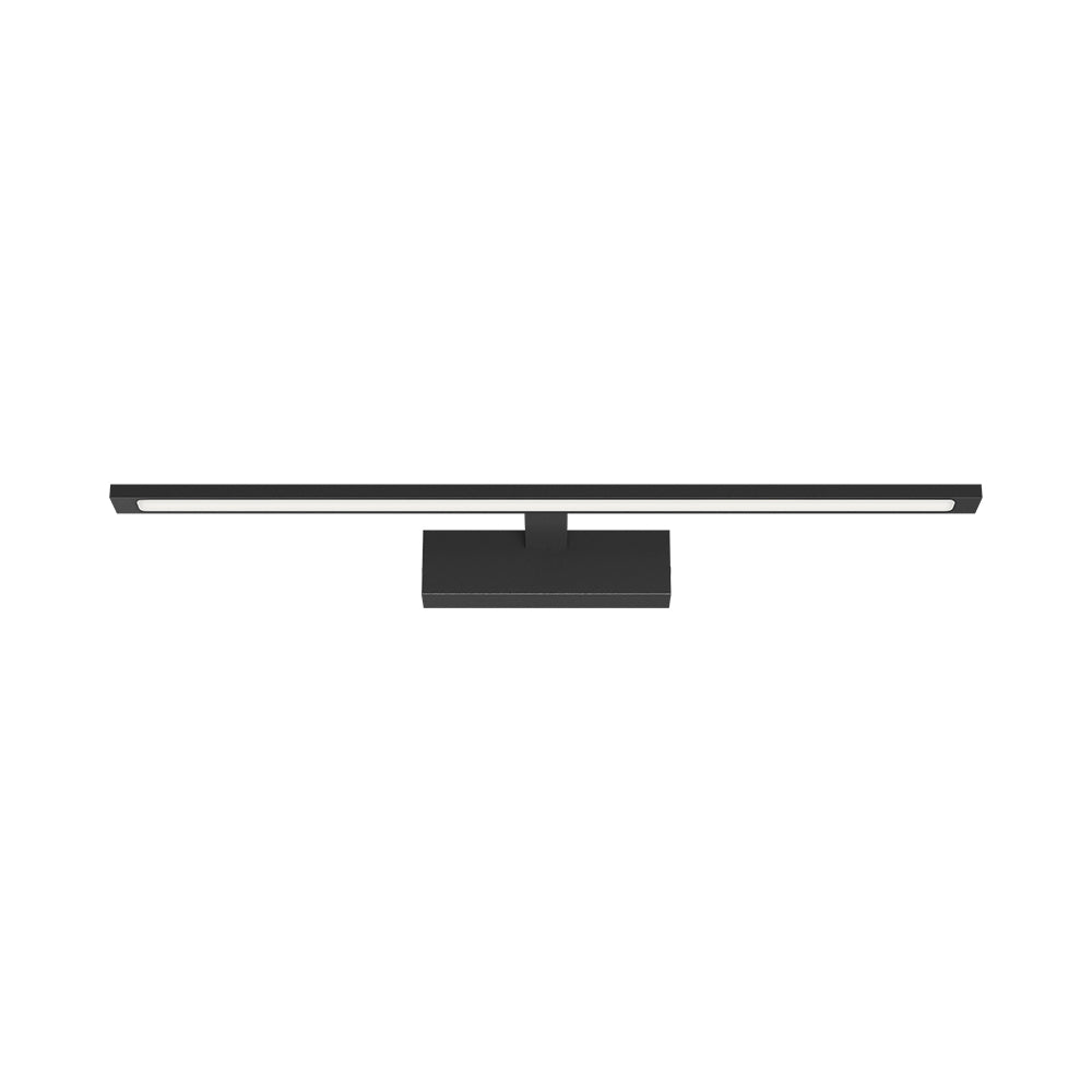 Lampada da specchio LED Braytron 12W, 900 lumen, CCT 3-in-1, IP44, alluminio nero, lunghezza 600 mm