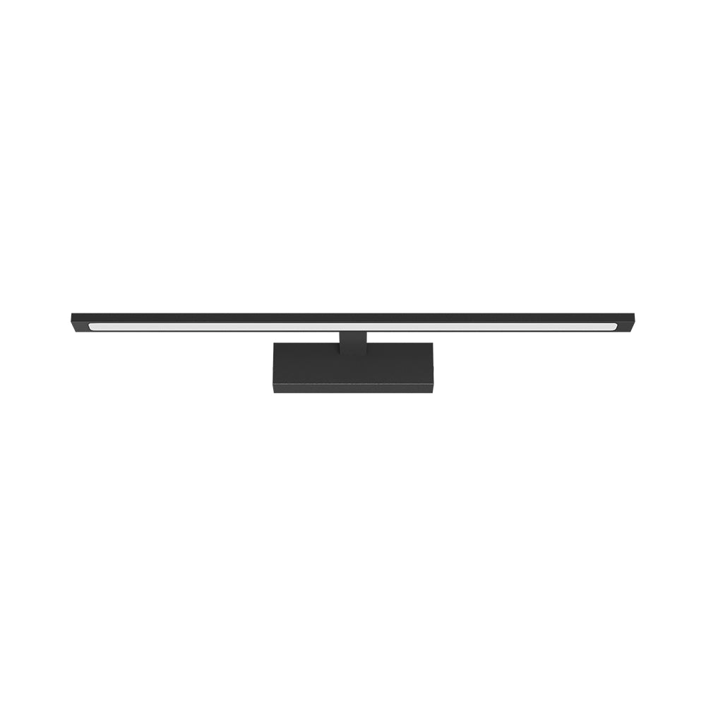 Lampada da specchio LED Braytron 12W, 900 lumen, CCT 3-in-1, IP44, alluminio nero, lunghezza 600 mm