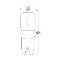 Braytron G9 LED lamp 3W 3000K dimbaar 260 lumen 220-240V 240° Warm Wit capsulelamp IP20
