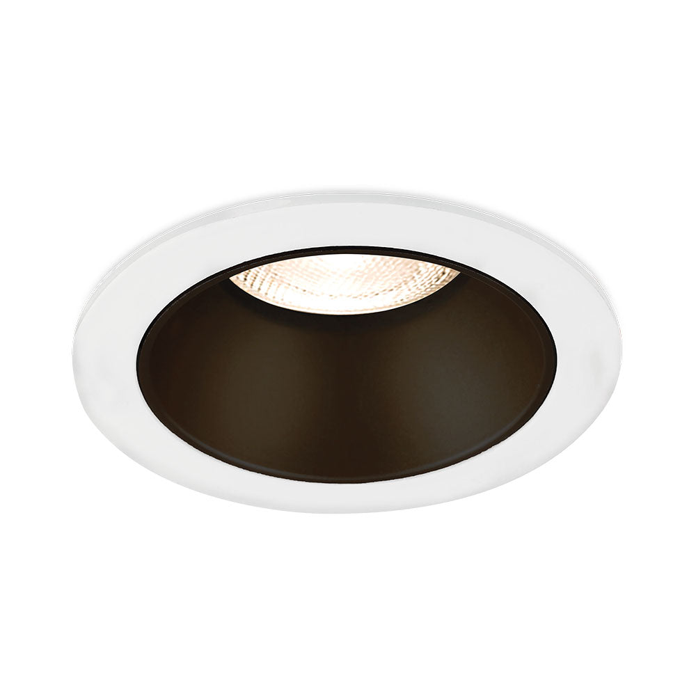 Braytron GU10 inbouw LED spot, 35W max, IP20, rond aluminium Wit-Zwart, 85mm uitsparing 70mm