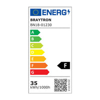 Braytron LED buislamp 35W 6500K 3600 lumen IP40 220-240V Wit 1175mm koel wit binnenverlichting