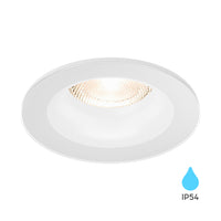 Braytron LED inbouwspot, 7W, IP54, Aluminium Wit, 89x35mm, GU10 fitting, gebruik binnen buiten