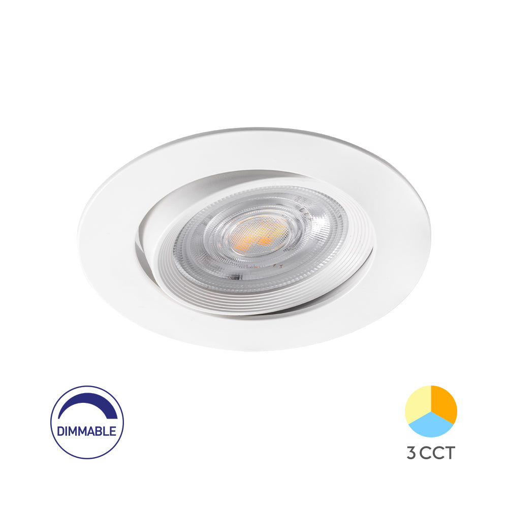 Braytron LED Spot 7W 220-240V 3-in-1 CCT Dimbaar Rond Wit IP20 630 lumen 38° Bundel