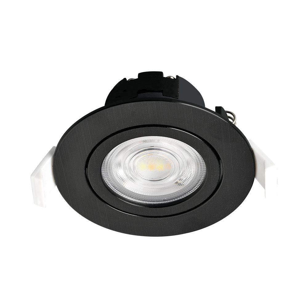 Braytron LED Spot 7W Zwart Rond 3-in-1 CCT Dimbaar 220-240V 630 lumen IP20 38° Binnenverlichting