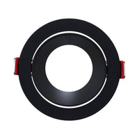 Braytron LED spotarmatuur, MR16 fitting, 35W max, IP20 Zwart aluminium rond inbouw 85mm zaagmaat 70mm