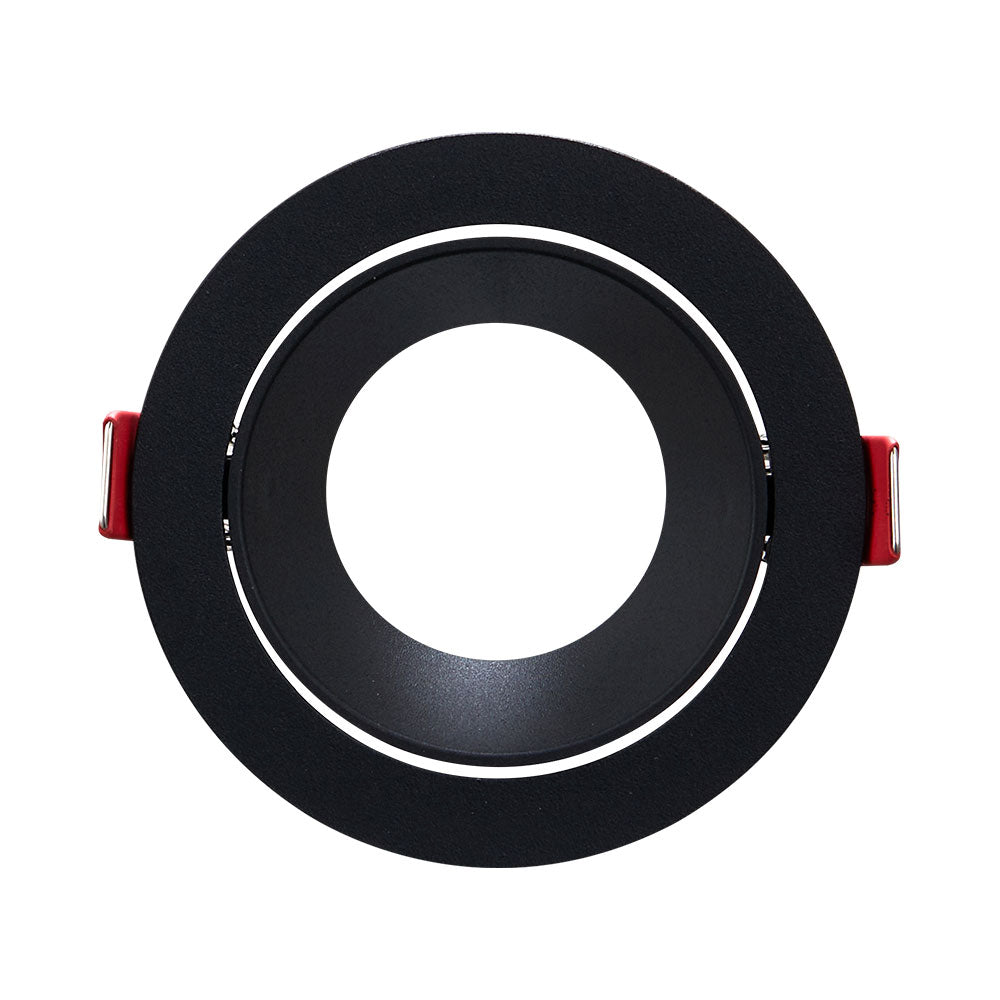 Braytron LED spotarmatuur, MR16 fitting, 35W max, IP20 Zwart aluminium rond inbouw 85mm zaagmaat 70mm