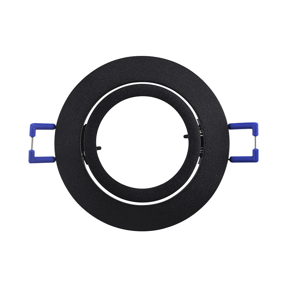 Spot empotrable LED redondo Braytron, aluminio negro, casquillo MR16, 35W máx, iluminación interior IP20