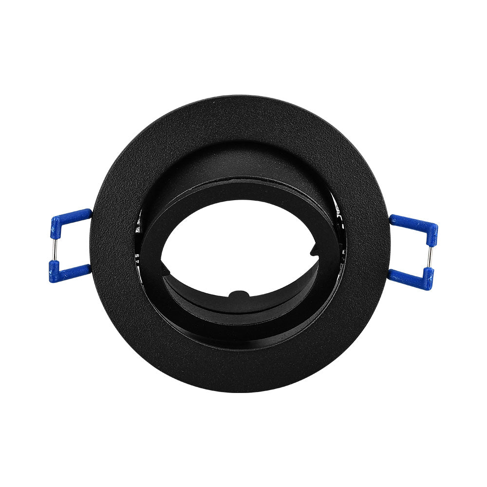 Spot empotrable LED redondo Braytron, aluminio negro, casquillo MR16, 35W máx, iluminación interior IP20