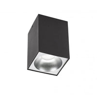 Spot de techo LED - Cubo Mate Negro 95x95x138 mm - Excl. Foco LED