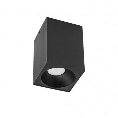 Spot de techo LED - Cubo Mate Negro 95x95x138 mm - Excl. Foco LED