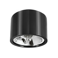 Spectrum LED plafondspot CHLOE zwart rond GU10 AR111 fitting zonder LED lamp voor modern design en eenvoudige installatie