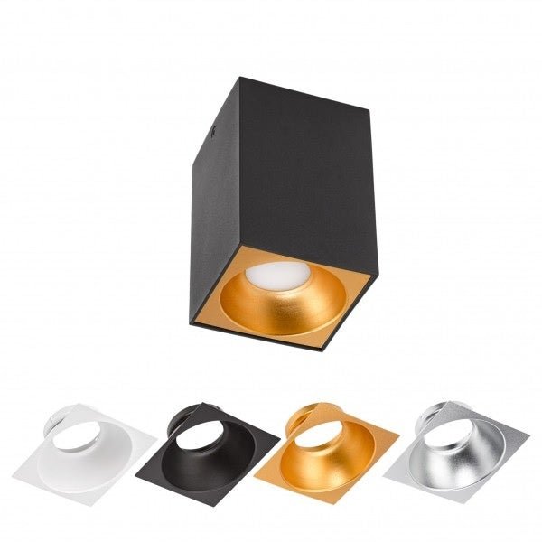 Spectrum LED takplafondspot cube matt svart 95x95x138mm exkl. LED spot för modern belysning