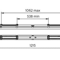 Philips CoreLine WT120C G2 LED vattentät armatur, 29W 4000K 4000 lumen, IP65 IK08, 1215mm Grå