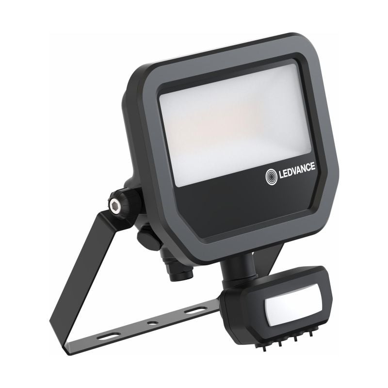 17W zwarte aluminium LED-schijnwerper met bewegingssensor, 2200 lumen, 830 warm wit, IP65
