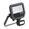 17W zwarte aluminium LED-schijnwerper met bewegingssensor, 2200 lumen, 830 warm wit, IP65