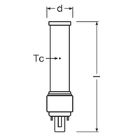 Dulux PLC LED 7W 3000K 220-230V ersättning för 18W CFL