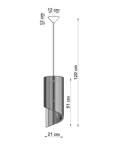LED Hanglamp hout ALEXIA - 1 x E27 aansluiting 