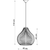 LED Hanglamp hout APRILLA - 1 x E27 aansluiting 