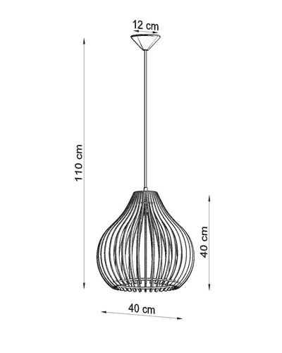 LED Hanglamp hout APRILLA - 1 x E27 aansluiting 