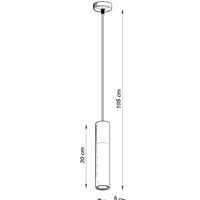 LED Hanglamp zwart beton BORGIO - 1 x GU10 aansluiting