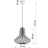 LED Hanglamp hout ELZA - 1 x E27 aansluiting 