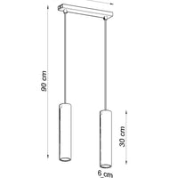 LED Hanglamp wit LAGOS - 2 x GU10 aansluiting