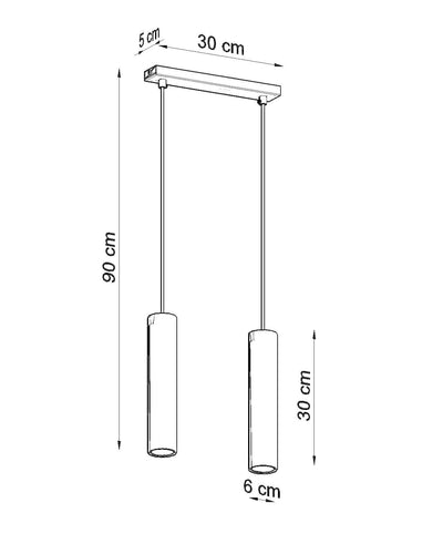 LED Hanglamp wit LAGOS - 2 x GU10 aansluiting
