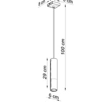 LED Hanglamp zwart koper LOOPEZ - 1 x GU10 aansluiting