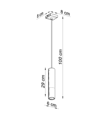 LED Hanglamp zwart koper LOOPEZ - 1 x GU10 aansluiting