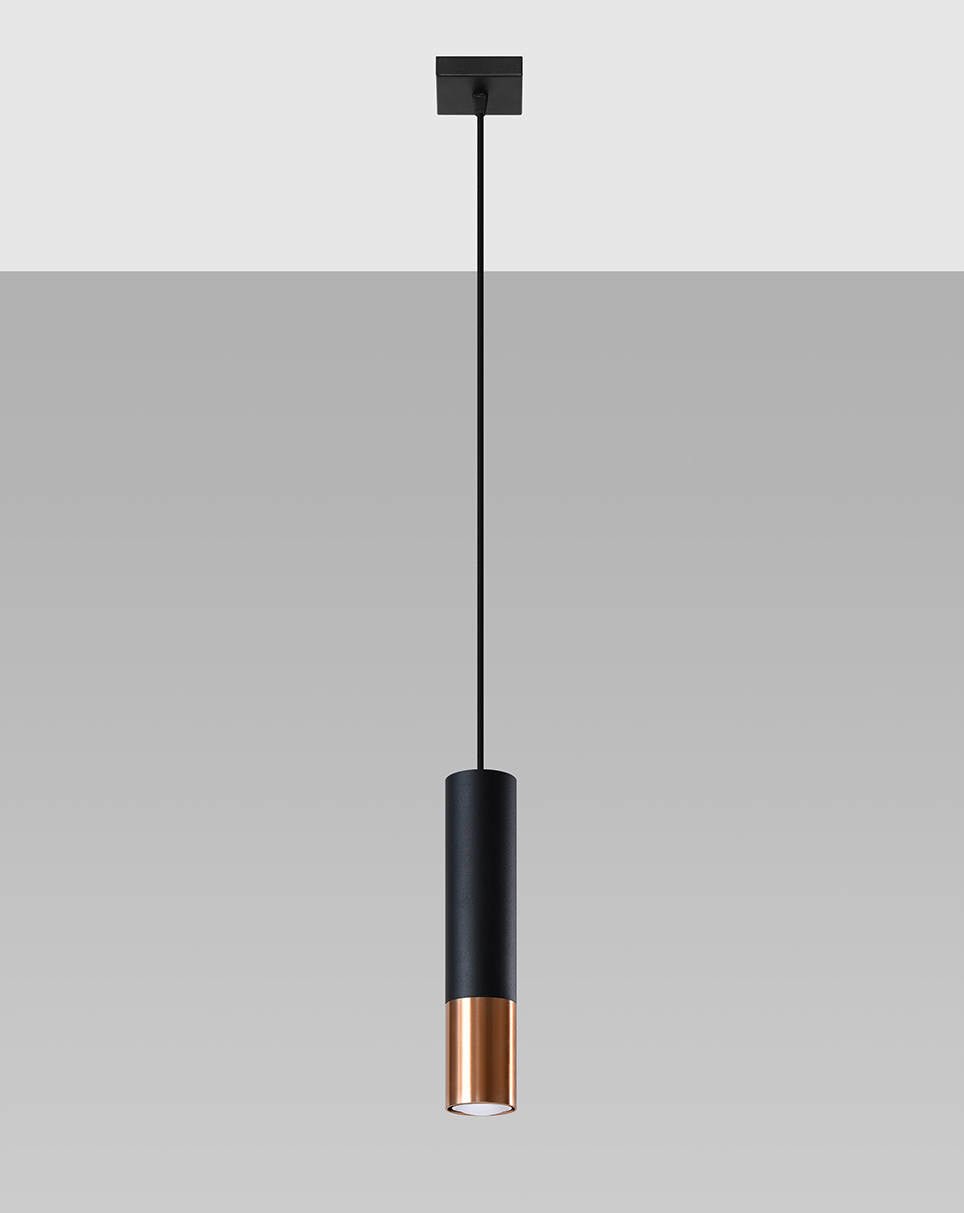 LED Hanglamp zwart koper LOOPEZ - 1 x GU10 aansluiting