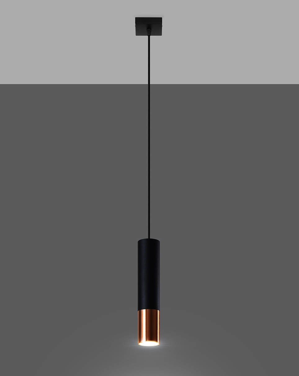 LED Hanglamp zwart koper LOOPEZ - 1 x GU10 aansluiting