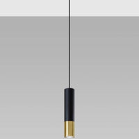 LED Hanglamp zwart goud LOOPEZ - 1 x GU10 aansluiting