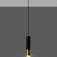 LED Hanglamp zwart goud LOOPEZ - 1 x GU10 aansluiting