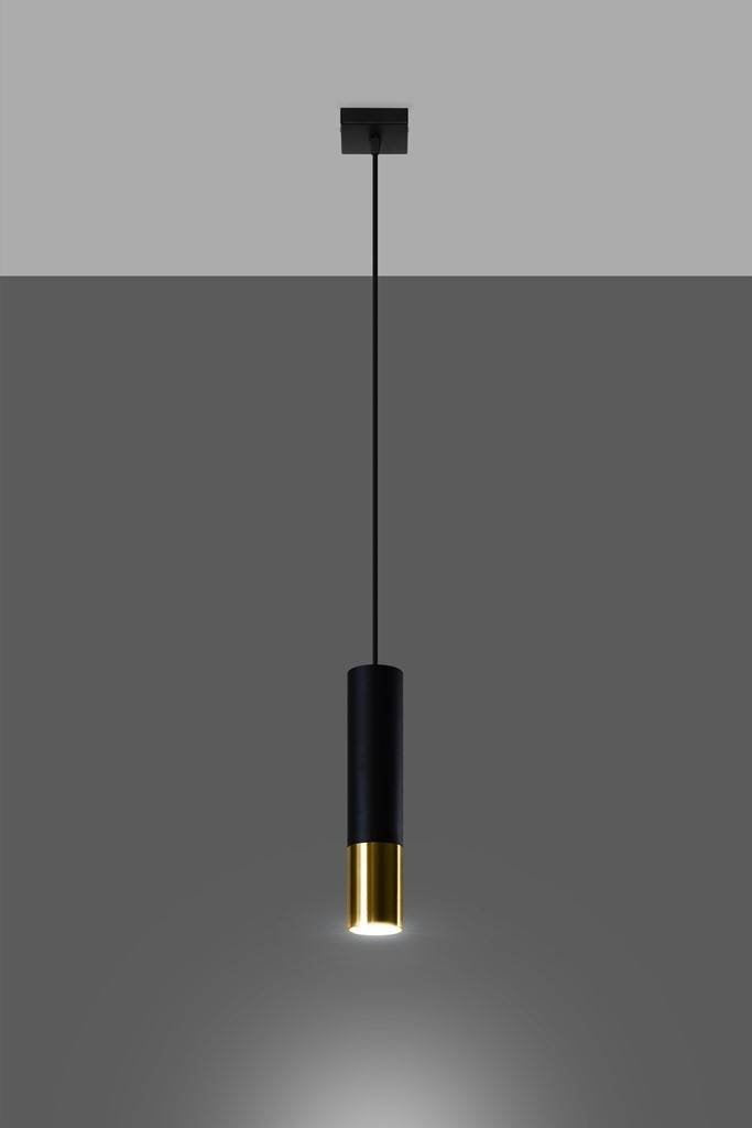 LED Hanglamp zwart goud LOOPEZ - 1 x GU10 aansluiting