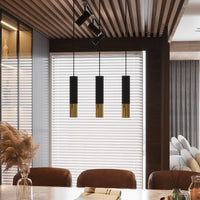 LED Hanglamp zwart goud LOOPEZ - 1 x GU10 aansluiting