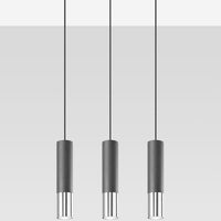 LED Hanglamp zwart chrome LOOPEZ - 3 x GU10 aansluiting